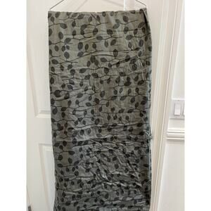 2 Pc Calvin Klein Leaves Queen Duvet +1 Sham Reversible Army Green Combed Cotton
